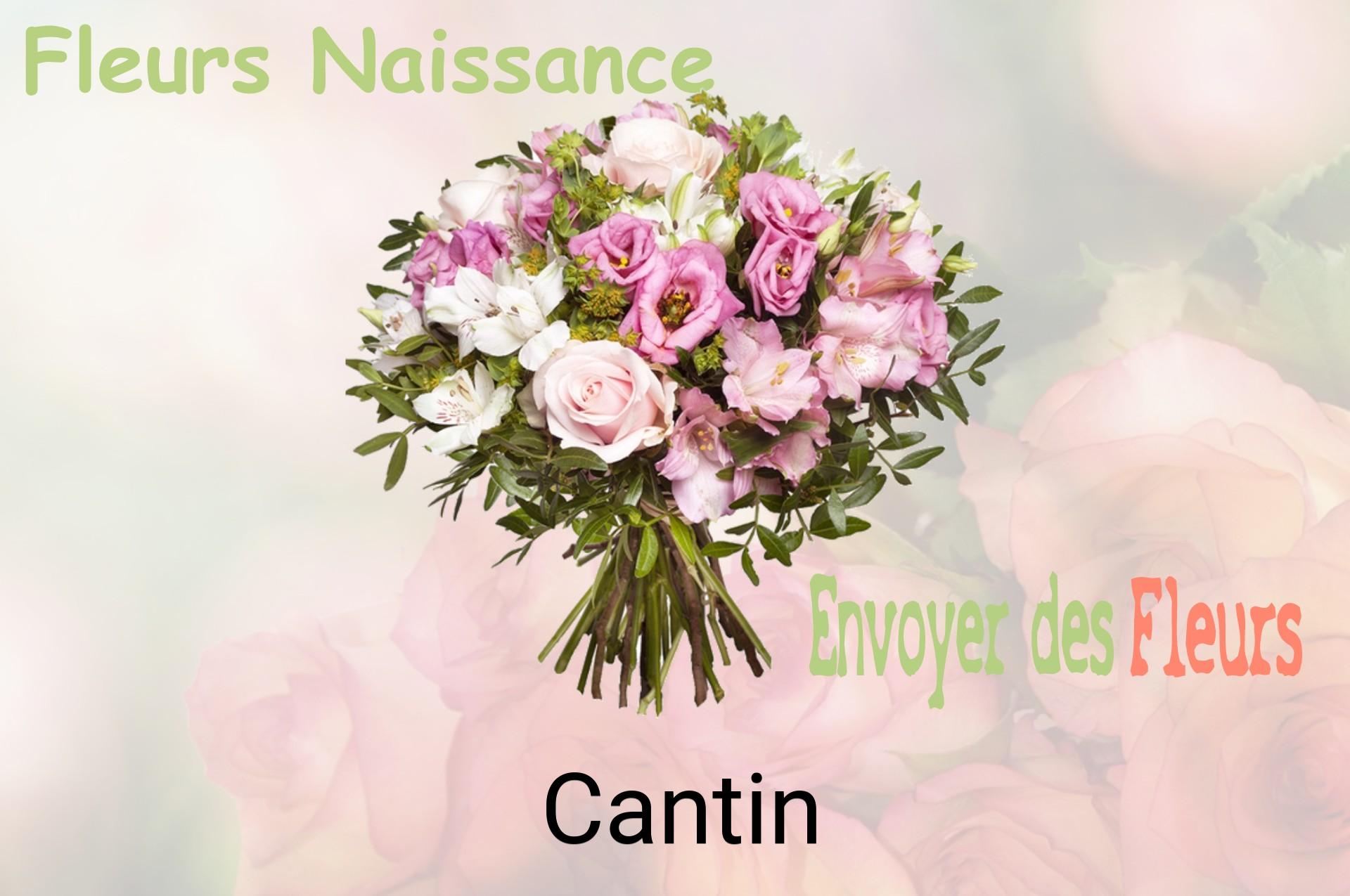 Bouquet de fleurs de naissance livré à Cantin